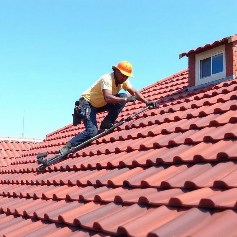New tiled roof construction